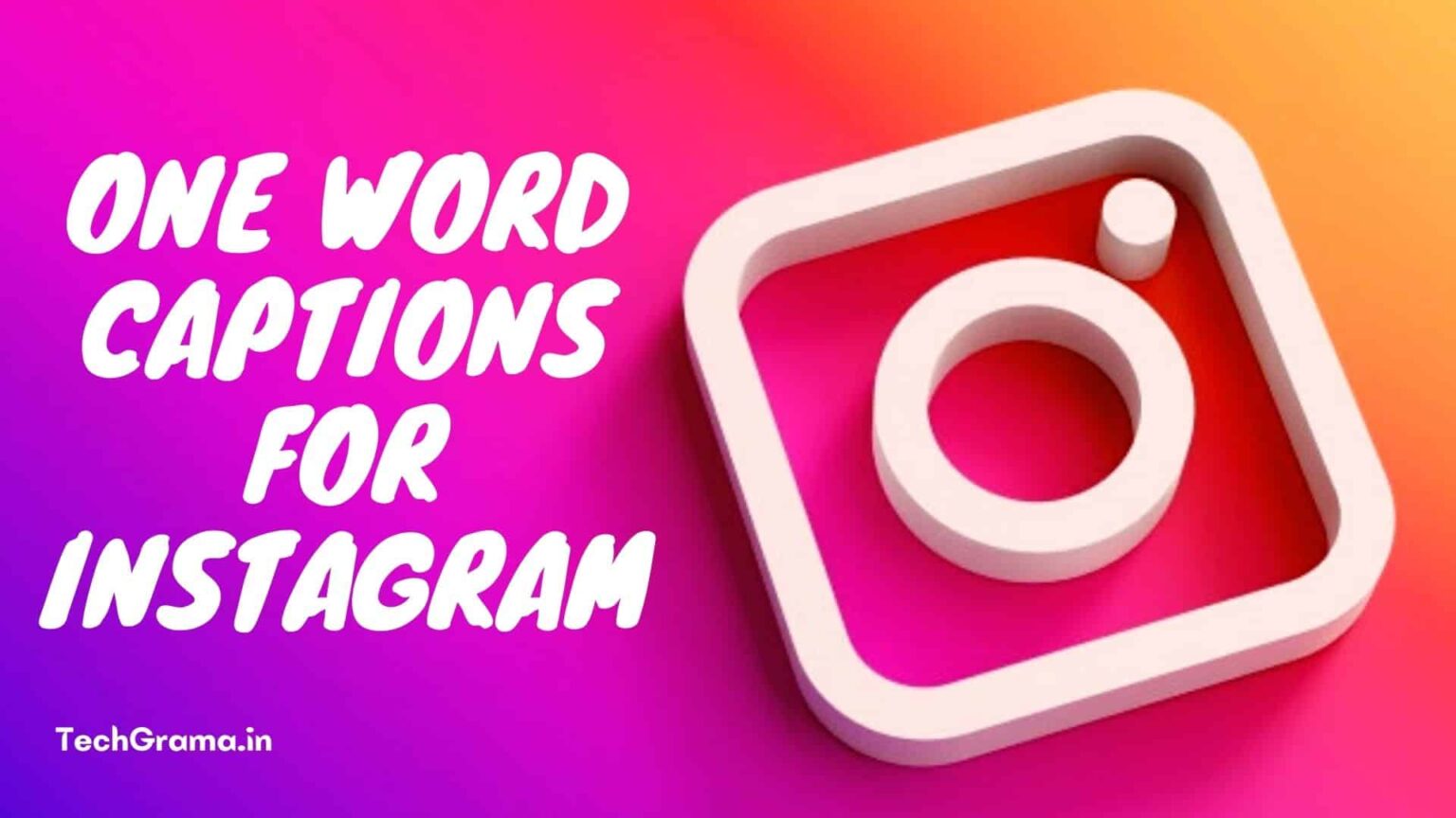 3 Word Captions For Instagram Post